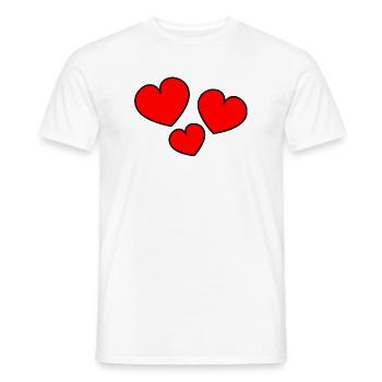HERZ. PAPA. MAMA. Junggesellinnenabschied. BEBE. KIND. HERZ. FEST - Männer T-Shirt - Weiß - Vorne - AI Model Male 178 dark (178cm)