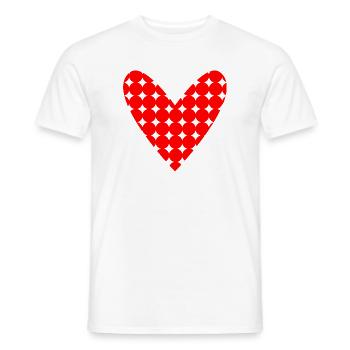 HEART. DAD. MOM. Bachelorette party. BEBE. CHILD. HEART. FEAST - Men's T-Shirt - white - Front - AI Model Male 178 dark (178cm)