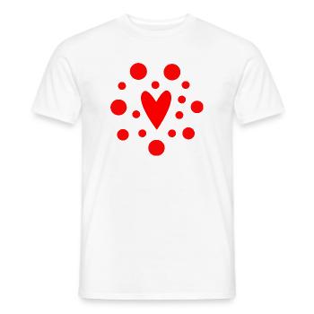 HEART. DAD. MOM. Bachelorette party. BEBE. CHILD. HEART. FEAST - Men's T-Shirt - white - Front - AI Model Male 178 dark (178cm)