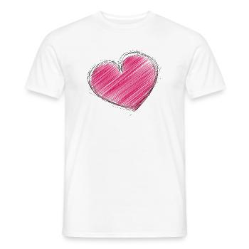 HEART. DAD. MOM. Bachelorette party. BEBE. CHILD. HEART. FEAST - Men's T-Shirt - white - Front - AI Model Male 178 dark (178cm)