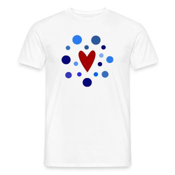 HEART. DAD. MOM. Bachelorette party. BEBE. CHILD. HEART. FEAST - Men's T-Shirt - white - Front - AI Model Male 178 dark (178cm)