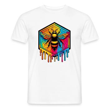 Bee - Men's T-Shirt - white - Front - AI Model Male 178 dark (178cm)