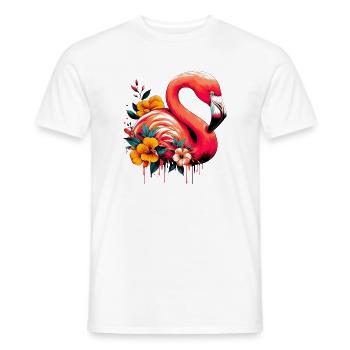Flamant - T-shirt homme - blanc - Devant - AI Model Male 178 dark (178cm)