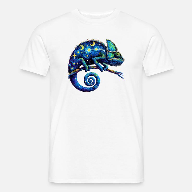 Chamäleon - Männer T-Shirt - Weiß