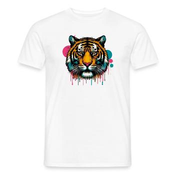 Tiger - Men's T-Shirt - white - Front - AI Model Male 178 dark (178cm)