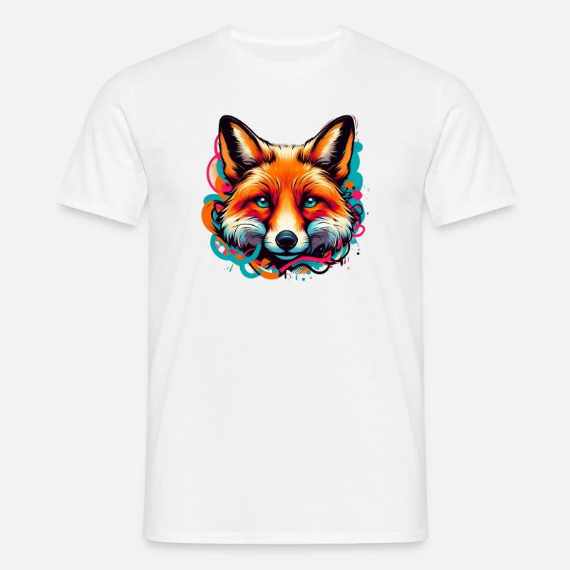 Fuchs - Männer T-Shirt - Weiß