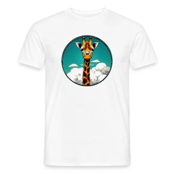 Girafe - T-shirt homme - blanc - Devant - AI Model Male 178 dark (178cm)