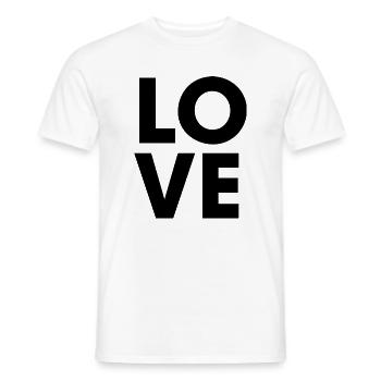 Amour - T-shirt homme - blanc - Devant - AI Model Male 178 dark (178cm)