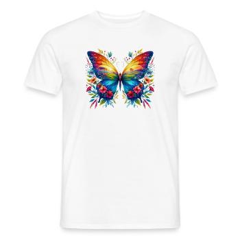 Papillon - T-shirt homme - blanc - Devant - AI Model Male 178 dark (178cm)