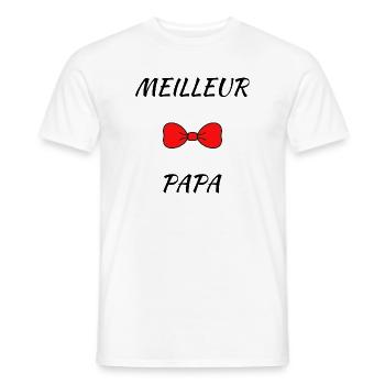 HAPPY FATHER'S DAY. DAD. FATHER'S DAY. FATHER - Men's T-Shirt - white - Front - AI Model Male 178 dark (178cm)