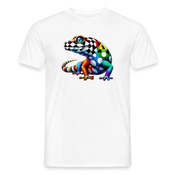 Gecko - T-shirt homme - blanc - Devant - AI Model Male 178 dark (178cm)