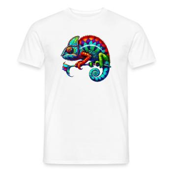 Caméléon - T-shirt homme - blanc - Devant - AI Model Male 178 dark (178cm)