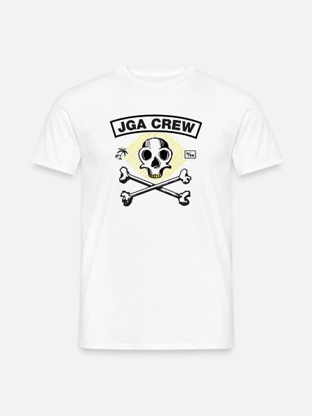 JGA Crew - Skull and Bones - Männer T-Shirt - Weiß