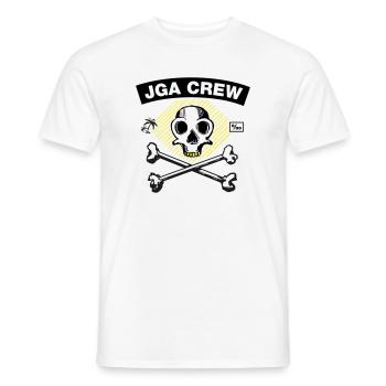 Équipage de la JGA - Skull and Bones - T-shirt homme - blanc - Devant - AI Model Male 178 dark (178cm)