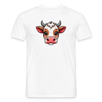 Kuh - Männer T-Shirt - Weiß - Vorne - AI Model Male 178 dark (178cm)