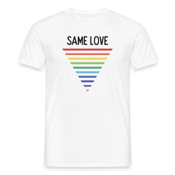 LGBTQ Pride Month - Same Love - Men's T-Shirt - white - Front - AI Model Male 178 dark (178cm)