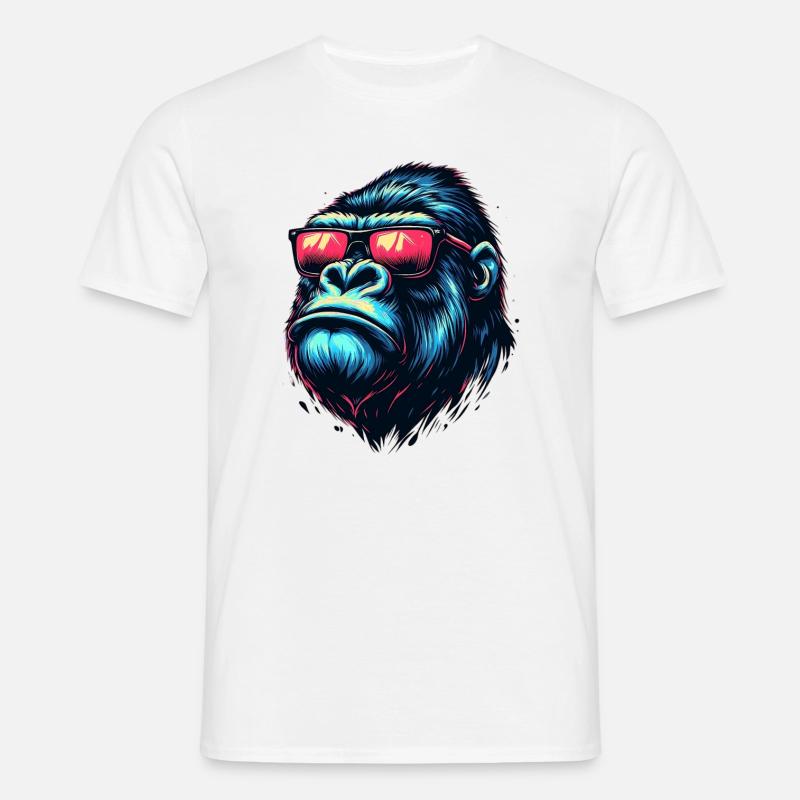 Gorilla - Männer T-Shirt - Weiß