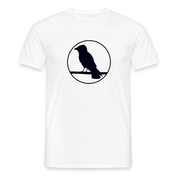 Crow on a branch - Men's T-Shirt - white - Front - AI Model Male 178 dark (178cm)