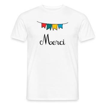 GELIEBTE. VIELEN DANK. DANKE HERRIN - Männer T-Shirt - Weiß - Vorne - AI Model Male 178 dark (178cm)