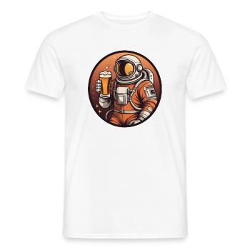 Star Beer Astronaut - Men's T-Shirt - white - Front - AI Model Male 178 dark (178cm)