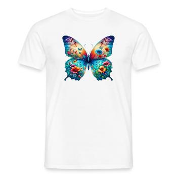 Butterfly - Men's T-Shirt - white - Front - AI Model Male 178 dark (178cm)