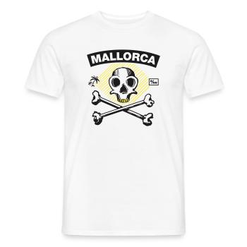 Mallorca – Promille Pirat unter Palmen - Männer T-Shirt - Weiß - Vorne - AI Model Male 178 dark (178cm)