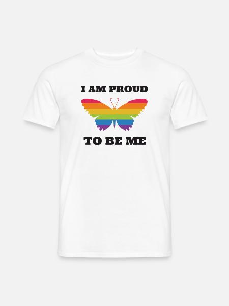 LGBTQ Pride Month - Ich bin stolz darauf, ich zu sein - Männer T-Shirt - Weiß