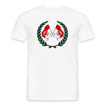 Fahnen Brandenburger Lorbeerkranz Banner - Männer T-Shirt - Weiß - Vorne - AI Model Male 178 dark (178cm)