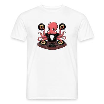 Octo DJ - Men's T-Shirt - white - Front - AI Model Male 178 dark (178cm)