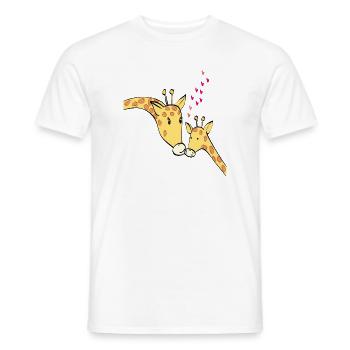 Giraffen in Love - Männer T-Shirt - Weiß - Vorne - AI Model Male 178 dark (178cm)