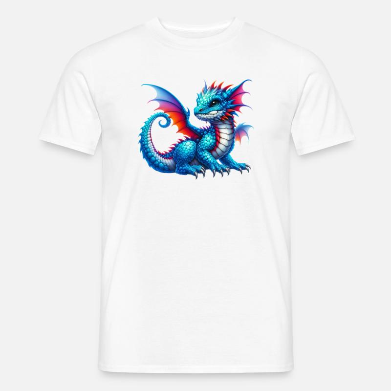 Drache - Männer T-Shirt - Weiß