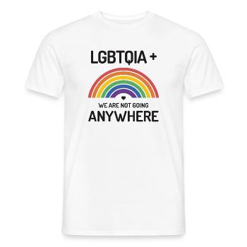 Pride Month - LGBTQIA+ We're Not Going Anywhere - Men's T-Shirt - white - Front - AI Model Male 178 dark (178cm)