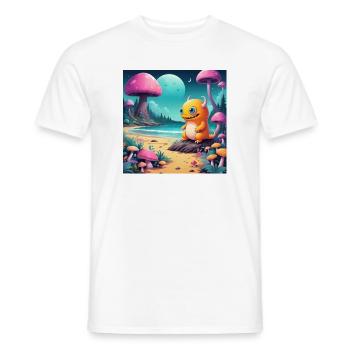 Little monster on the fairytale beach - Men's T-Shirt - white - Front - AI Model Male 178 dark (178cm)