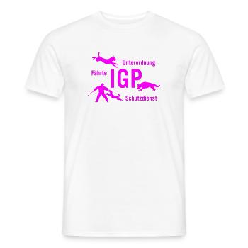 IGP Hundesport - pink - Männer T-Shirt - Weiß - Vorne - AI Model Male 178 dark (178cm)