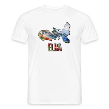 Aquarell Landkarte Elba - Männer T-Shirt - Weiß - Vorne - AI Model Male 178 dark (178cm)