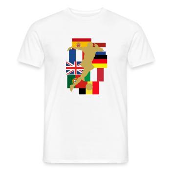 Coupe de football des équipes nationales - T-shirt homme - blanc - Devant - AI Model Male 178 dark (178cm)