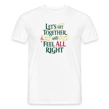Let get ... Notes musicales - T-shirt homme - blanc - Devant - AI Model Male 178 dark (178cm)