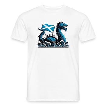 Scotland Loch Ness Monster - Men's T-Shirt - white - Front - AI Model Male 178 dark (178cm)