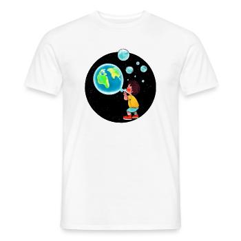 Planète Terre - T-shirt homme - blanc - Devant - AI Model Male 178 dark (178cm)