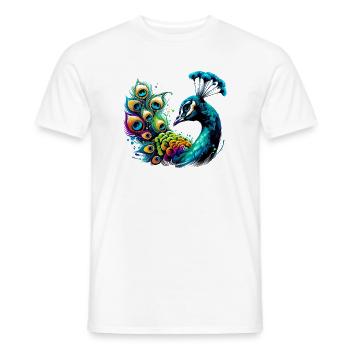 Paon - T-shirt homme - blanc - Devant - AI Model Male 178 dark (178cm)
