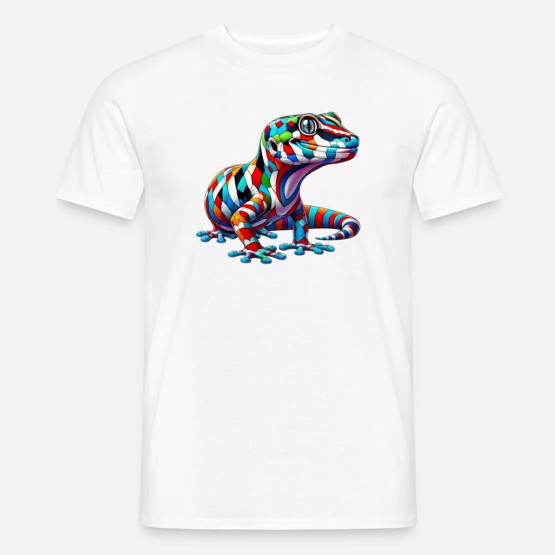 Gecko - Männer T-Shirt - Weiß
