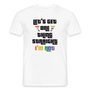 LGBTQ Pride Month - Let's Get One Thing Straight. - Men's T-Shirt - white - Front - AI Model Male 178 dark (178cm)