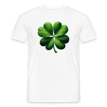 Trèfle à quatre feuilles - T-shirt homme - blanc - Devant - AI Model Male 178 dark (178cm)