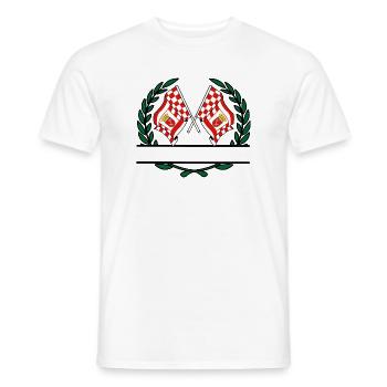 Flags Bremen laurel wreath banner - Men's T-Shirt - white - Front - AI Model Male 178 dark (178cm)