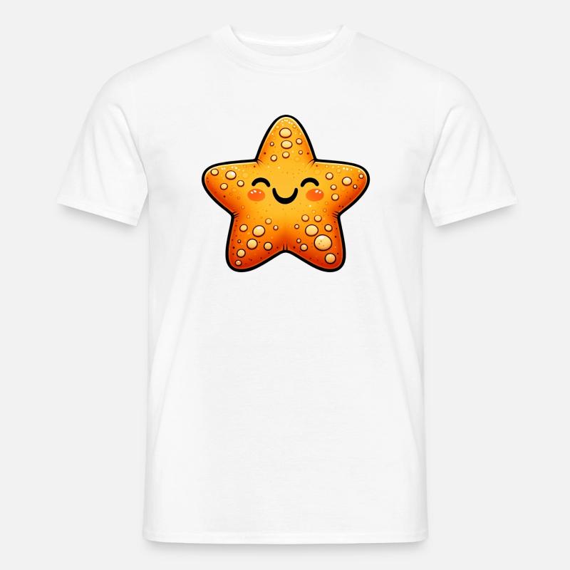 Seestern - Männer T-Shirt - Weiß