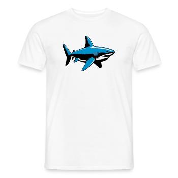 Shark - Men's T-Shirt - white - Front - AI Model Male 178 dark (178cm)