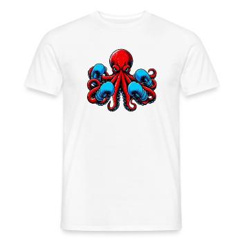 Pieuvre - T-shirt homme - blanc - Devant - AI Model Male 178 dark (178cm)