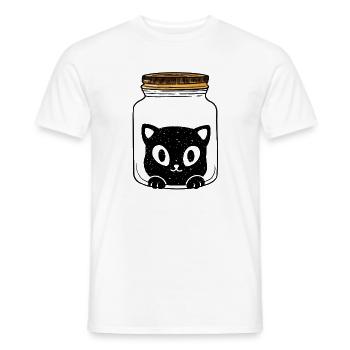 Katze Katzen Geschenkidee - Männer T-Shirt - Weiß - Vorne - AI Model Male 178 dark (178cm)