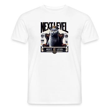 BKH Britisch Kurzhaar Blue Katze Königssessel - Männer T-Shirt - Weiß - Vorne - AI Model Male 178 dark (178cm)