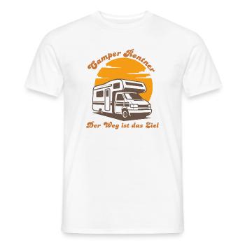 Camper Rentner Wohnmobil Rente Ruhestand retro - Männer T-Shirt - Weiß - Vorne - AI Model Male 178 dark (178cm)